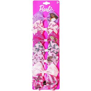 Bluey Kids Hair Bows – Hair Accessories Gift Set – Bluey Hair Bow – 7 Pcs 4 Inch Bow Bundle – HairBows for Girls – Different Bluey print on each clip – Alligator Clip – Ages 3 +(Barbie)