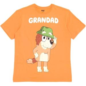 Bluey Matching Family T-Shirt Toddler to Adult Sizes (2T – 3XL)(Grandad  Orange)