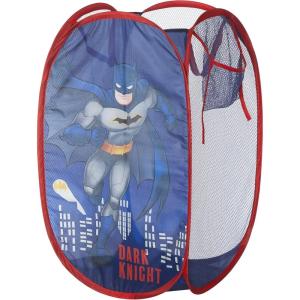 Bluey Pop-Up Hamper with Carry Handles – 21″ x 13.5″, Bluey and Bingo Design, Lightweight & Collapsible Laundry Basket for Kids’ Bedroom, Bathroom, or Playroom(Batman / Blue)
