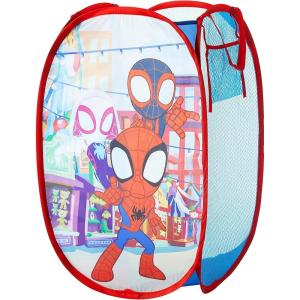 Bluey Pop-Up Hamper with Carry Handles – 21″ x 13.5″, Bluey and Bingo Design, Lightweight & Collapsible Laundry Basket for Kids’ Bedroom, Bathroom, or Playroom(Spidey and His Amazing Friends)