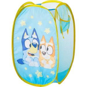 Bluey Pop-Up Hamper with Carry Handles – 21″ x 13.5″, Bluey and Bingo Design, Lightweight & Collapsible Laundry Basket for Kids’ Bedroom, Bathroom, or Playroom(Bluey)