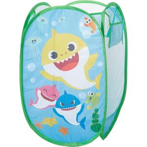 Bluey Pop-Up Hamper with Carry Handles – 21″ x 13.5″, Bluey and Bingo Design, Lightweight & Collapsible Laundry Basket for Kids’ Bedroom, Bathroom, or Playroom(Baby Shark)