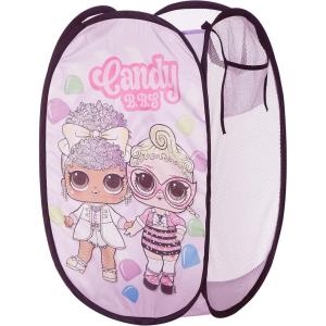 Bluey Pop-Up Hamper with Carry Handles – 21″ x 13.5″, Bluey and Bingo Design, Lightweight & Collapsible Laundry Basket for Kids’ Bedroom, Bathroom, or Playroom(Lol Surprise / Light Pink)