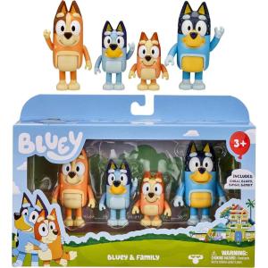 Bluey Super Fan Figurines for Toddlers Set, 11 Character Pack with Exclusive Figures, Toddler Figurine Toys Includes Bluey, Bingo & More, Ages 3+(2 – Bluey & Family)