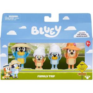 Bluey Super Fan Figurines for Toddlers Set, 11 Character Pack with Exclusive Figures, Toddler Figurine Toys Includes Bluey, Bingo & More, Ages 3+(5 – Family Trip)