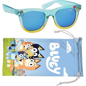 Bluey Toddler Sunglasses – Arkaid Bluey Cateye with Comfortable UV-Protective Bluey Sunglasses Toddler Size w/t Soft Case(Blue)
