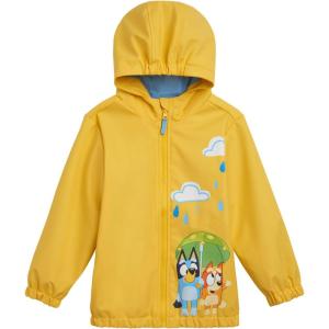 Bluey Yellow Zip Up Waterproof Rain Jacket Toddler to Little Kid Sizes (2T – 7-8)(Yellow)
