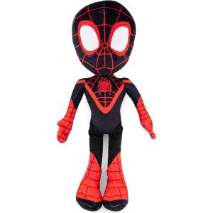 Bluey & Bingo Plush Pillow Buddy Set – Super Soft Character Pillows – Polyester Microfiber, 12 inches(Black – Miles Morales)