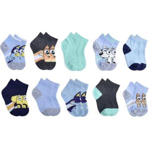 Bluey boys Baby Boys Multi Pack Socks(Pale Grey Heather (10-pack))