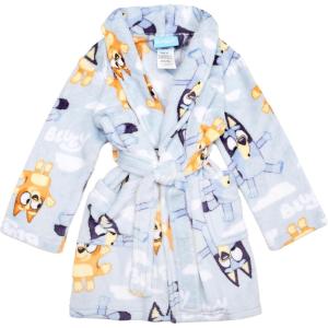 Bluey boys Bathrobe, Soft & Plush Robe for Kids(Blue Bluey/Bingo)