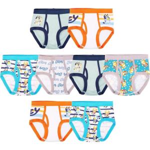 Bluey boys Briefs of 100% Combed Cotton Underwear Briefs, Sizes 18m, 2/3t, 4t, 4, 6, and 8(8-pack Bluey)