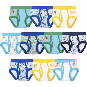 Bluey boys Briefs of 100% Combed Cotton Underwear Briefs, Sizes 18m, 2/3t, 4t, 4, 6, and 8(Bluey10pk)