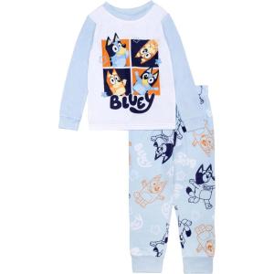 Bluey girls 2-piece Loose-fit Pajama Set, Soft & Comfortable(Bingo Bluey Boxes)