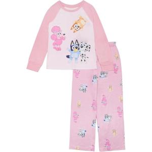 Bluey girls 2-piece Loose-fit Pajama Set, Soft & Comfortable(Bluey Friends)