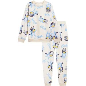 Bluey girls Bluey Sweatshirt and Jogger Pants Set(White)