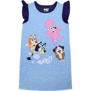 Bluey girls Nightgown, Soft & Cute Pajamas for Kids(Bluey Besties)