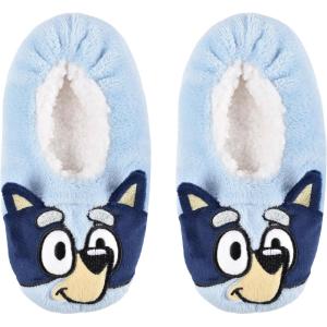 Bluey girls Snuggle Toe Plush Footlet Socks Slippers(Blue)