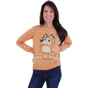 Bluey womens Christmas(Mom  Orange)