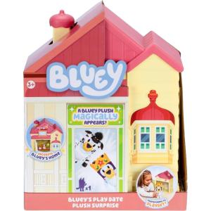 Bluey’s Play Date Plush Surprise Toddler House Playset, Durable Toy House with Exclusive Cuddly Stuffed Toy, Immersive House Toys for Kids of Ages 3+(Bluey’s Play Date Plush Surprise)