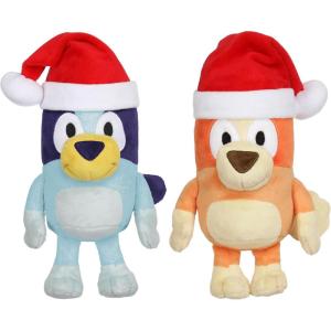 Bluey’s Play Date Plush Surprise Toddler House Playset, Durable Toy House with Exclusive Cuddly Stuffed Toy, Immersive House Toys for Kids of Ages 3+(Santa Hat Bluey & Bingo)