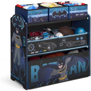 Delta Children – Bluey Design & Store 6 Bin Toy Storage Organizer – Greenguard Gold Certified, Blue(Batman)
