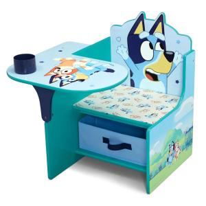 Delta Children Bluey Chair Desk with Storage Bin – Greenguard Gold Certified, Blue(Bluey)