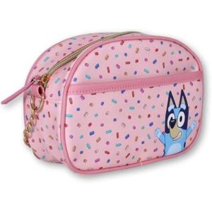 Disney Sanrio Bluey Purse Crossbody Handbag for Women | Metallic Vinyl Women’s Shoulder Handbag(Non-personalized Bluey)