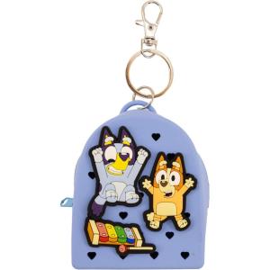 Disney Stitch, Hello Kitty or Bluey Keychain for Kids | Silicone Mini Backpack Zipper Pull Key Ring, Bag Charm(Bluey)