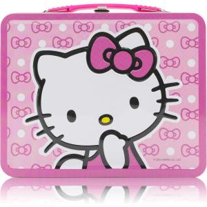 Fast Forward Bluey Lunch Box for Kids | Bluey Tin Lunchbag for Boys, Girls, Unisex | Tin Lunchbox Storage, Toddler Snack Box, Bookbag Accessory | Ages 3+(Hello Kitty)