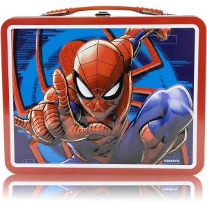 Fast Forward Bluey Lunch Box for Kids | Bluey Tin Lunchbag for Boys, Girls, Unisex | Tin Lunchbox Storage, Toddler Snack Box, Bookbag Accessory | Ages 3+(Spiderman)
