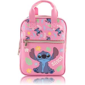 Fast Forward Bluey Mini Backpack for Kids & Adults | 10″ PU Leather Bluey Backpack Purse Featuring Bluey | Toddler Travel Bag, Small Backpack Bookbag for School, Travel, or Everyday Use | Ages 3+(Stitch)