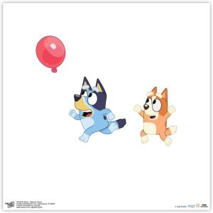 Gallery Pops Bluey – Balloon Chase Wall Art, White Framed Version, 12″ x 12″ Gallery Pops Wall Art(Unframed Version)