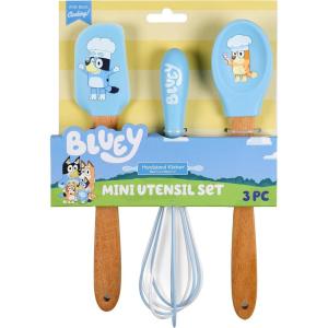 Handstand Kitchen Bluey Silicone Baking Utensil Set with 9″ Spoon, 8.75″ Spatula and 8.5″ Whisk