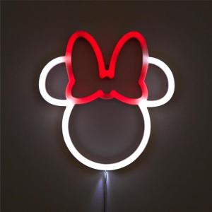 Idea Nuova Bluey Neon Figural LED Hanging Wall Art,Bedroom/Kids Room Wall Décor,5.5″x8″(Minnie Mouse)