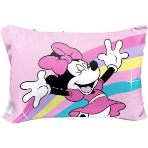 Jay Franco Bluey Hello 1 Single Reversible Pillowcase – Double-Sided Kids Super Soft Bedding (Official Bluey Product)(Pink – Minnie Mouse)