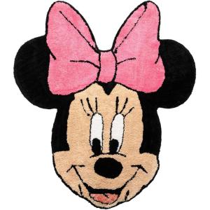 Jay Franco Bluey Plush Blue Fluffy Accent Rug – 3 x 3 ft Area Rug for Kids Bedroom or Living Room Decor(Multi – Minnie Mouse)