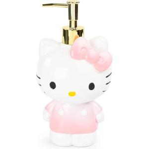 Jay Franco Bluey Soap Dispenser – Blue Kids Bathroom Accessory – Resin Lotion Pump(Pink – Hello Kitty)