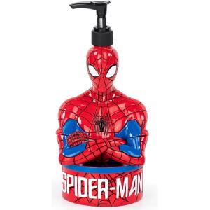 Jay Franco Bluey Soap Dispenser – Blue Kids Bathroom Accessory – Resin Lotion Pump(Red – Spiderman)