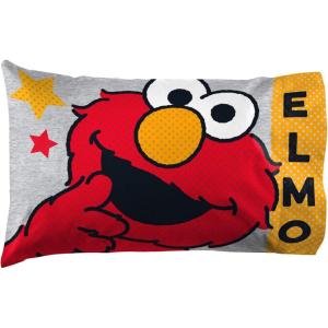 Jay Franco Bluey & Bingo 1 Single Reversible Pillowcase – Double-Sided Kids Super Soft Bedding (Official Bluey Product)(Gray – Sesame Street)