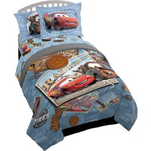 Jay Franco Bluey & Bingo 5 Piece Twin Size Bed Set – Includes Comforter & Sheet Set – Super Soft Kids Bedding Fade Resistant Microfiber (Official Bluey Product)(Cars)