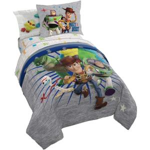 Jay Franco Bluey & Bingo 5 Piece Twin Size Bed Set – Includes Comforter & Sheet Set – Super Soft Kids Bedding Fade Resistant Microfiber (Official Bluey Product)(Toy Story 4)