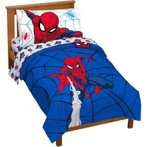 Jay Franco Bluey & Bingo 5 Piece Twin Size Bed Set – Includes Comforter & Sheet Set – Super Soft Kids Bedding Fade Resistant Microfiber (Official Bluey Product)(Multi – Spiderman)
