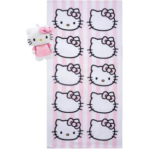 Jay Franco Bluey & Bingo Bath Towel & Bath Buddy Set – Kids Bathtub Accessories – Includes 25 x 50 Inch Microfiber Towel & 13 Inch Bluey Water Play Buddy(Pink – Hello Kitty)