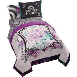 Jay Franco Kids Comforter Set Includes Sheets and Pillow Covers – Soft and Cozy Bed Set for Stylish Room Decor, Blue – Bluey & Bingo, 7 Piece Full(Multi – Descendants)