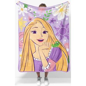 Jay Franco Kids Plush Throw Blanket – Soft & Comfy Throw for Couch or Bed – Cozy Home Décor for Living Room & Bedroom, Blue – Bluey, 46×60 – Throw Blanket(Purple – Disney Princess Rapunzel)