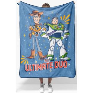 Jay Franco Kids Plush Throw Blanket – Soft & Comfy Throw for Couch or Bed – Cozy Home Décor for Living Room & Bedroom, Blue – Bluey, 46×60 – Throw Blanket(Blue – Toy Story)