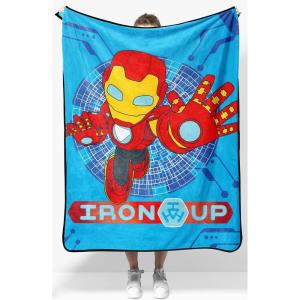 Jay Franco Kids Plush Throw Blanket – Soft & Comfy Throw for Couch or Bed – Cozy Home Décor for Living Room & Bedroom, Multi – Bluey, 46×60 – Throw Blanket(Blue – Iron Man & Friends)