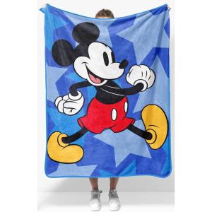 Jay Franco Kids Plush Throw Blanket – Soft & Comfy Throw for Couch or Bed – Cozy Home Décor for Living Room & Bedroom, Pink – Bluey, 40×50 – Travel Blanket(Blue – Mickey Mouse)
