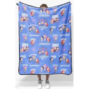 Jay Franco Kids Plush Throw Blanket – Soft & Comfy Throw for Couch or Bed – Cozy Home Décor for Living Room & Bedroom, Pink – Bluey, 40×50 – Travel Blanket(Purple – Kpop Demon Hunters)