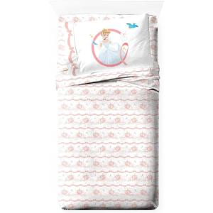 Jay Franco Kids Sheet Set with Fitted, Flat Sheets & Pillow Cover – Ultra-Soft Bedding with Pillowcase for Room Decor, Blue – Bluey & Bingo, 3 Piece Toddler(White – Princess Cinderella)